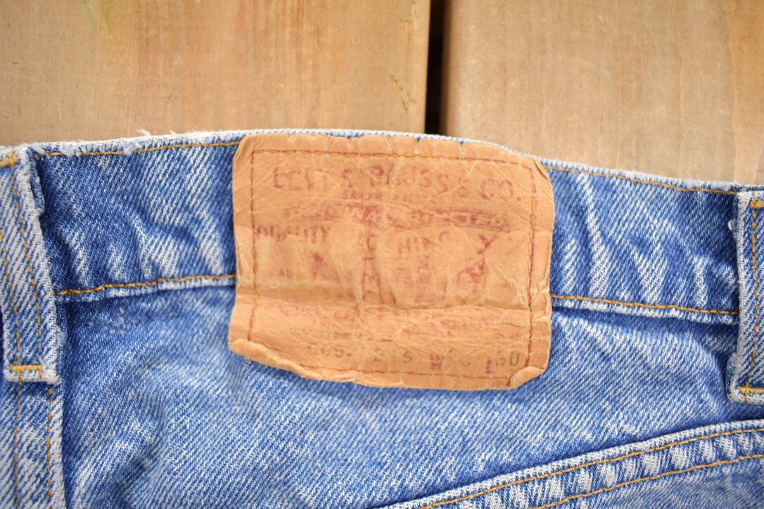 Vintage 1980s Levi's Red Tab Denim Jeans Size 35 x 27 / Light Wash / Vintage Denim / Made In USA / 80s Levi's