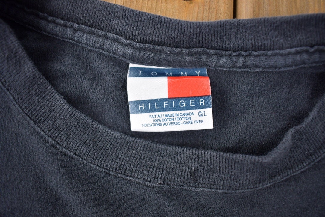 Vintage 1990s Tommy Hilfiger Athletic Gear Long Sleeve Shirt Made in Canada