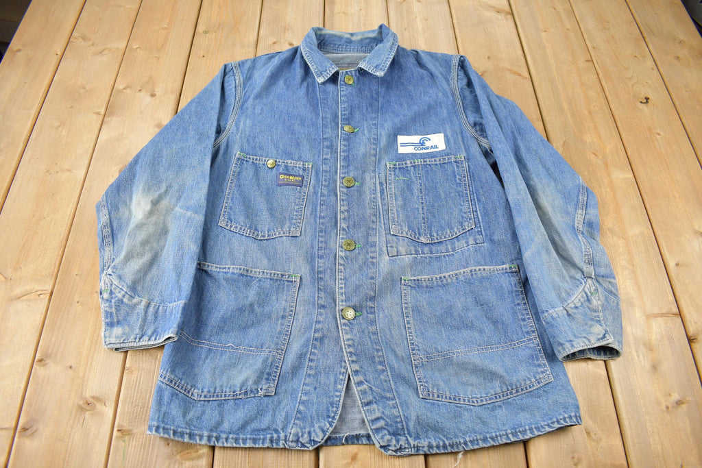 Vintage 1980s Osh Kosh B'Gosh Con Rail Patch Chore Coat