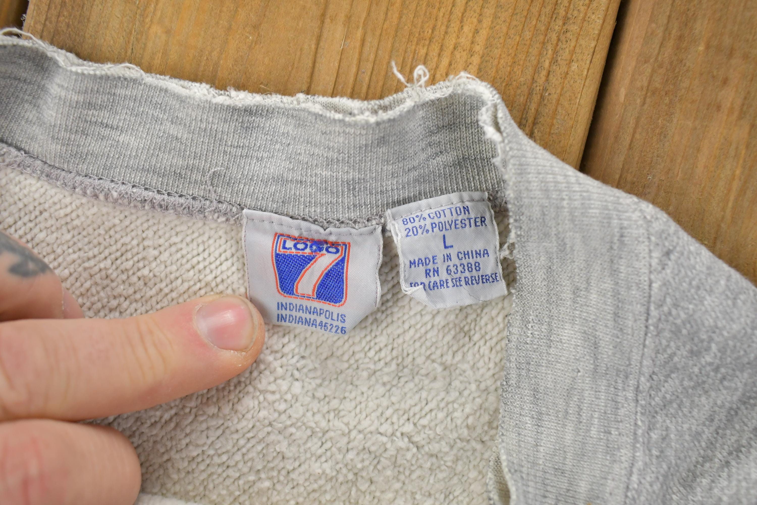 Vintage 1990s Chicago Bears Distressed Logo 7 Reverse Grain University Collegiate Crewneck