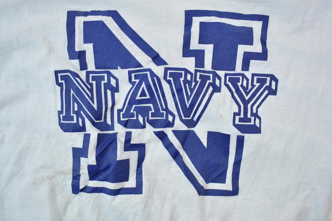 Vintage 1980s Navy Big N Graphic T-Shirt