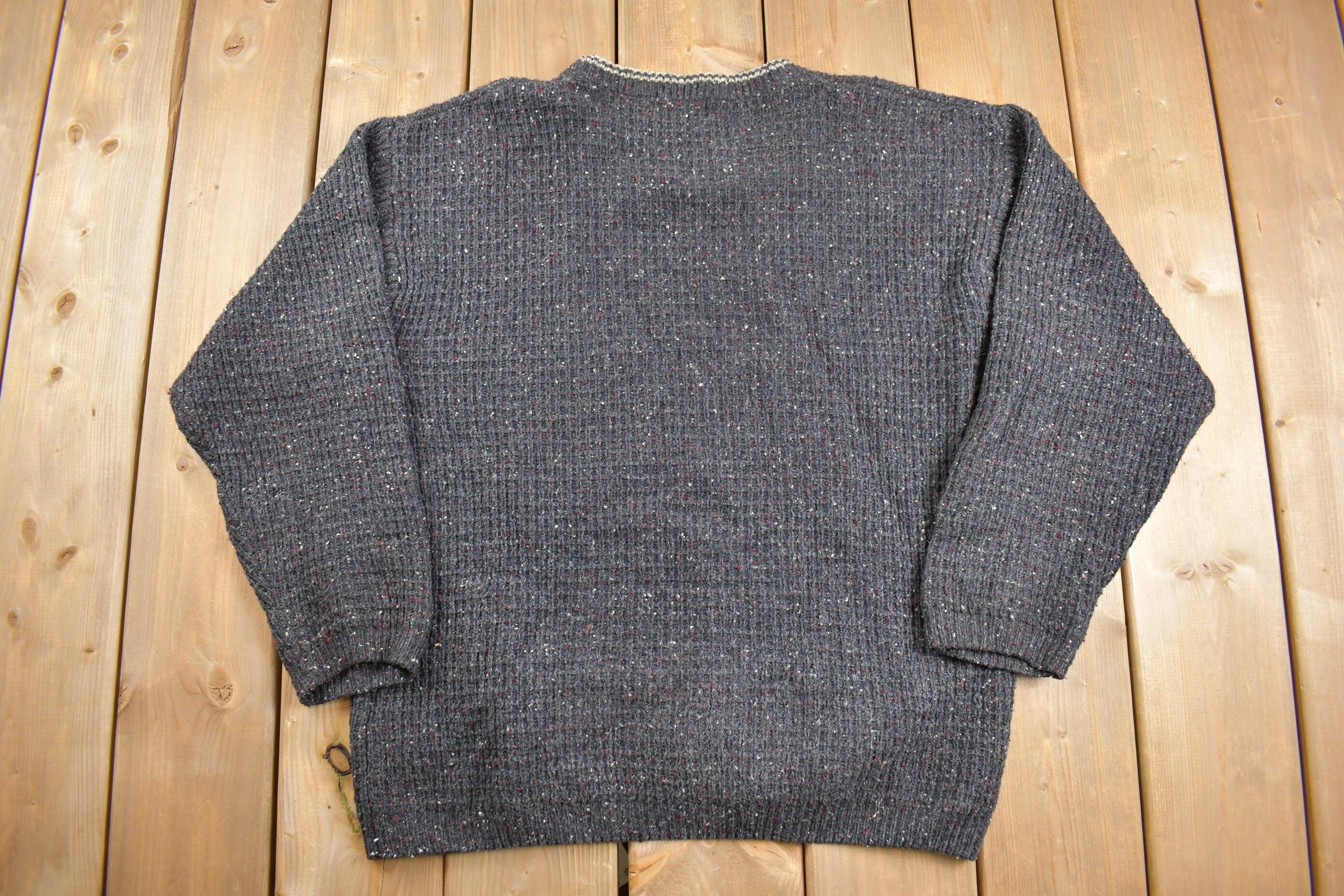 Vintage 1990s St. Johns Bay Textured Knit Crewneck Sweater