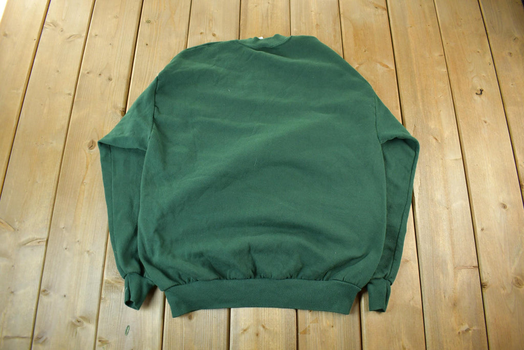 Vintage 1990s Jerzees Plaid Pattern Cute Crewneck Sweater Adult Large