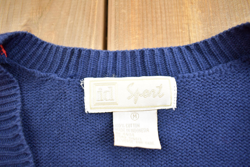 Vintage 1990s ID Sport Colourful Knit Cardigan Sweater