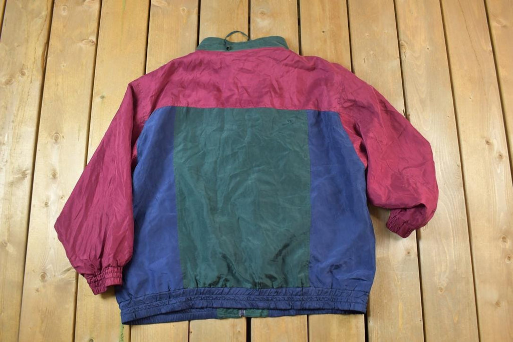 Vintage 1990s Silk Exchange Plus Full Zip Windbreaker Jacket