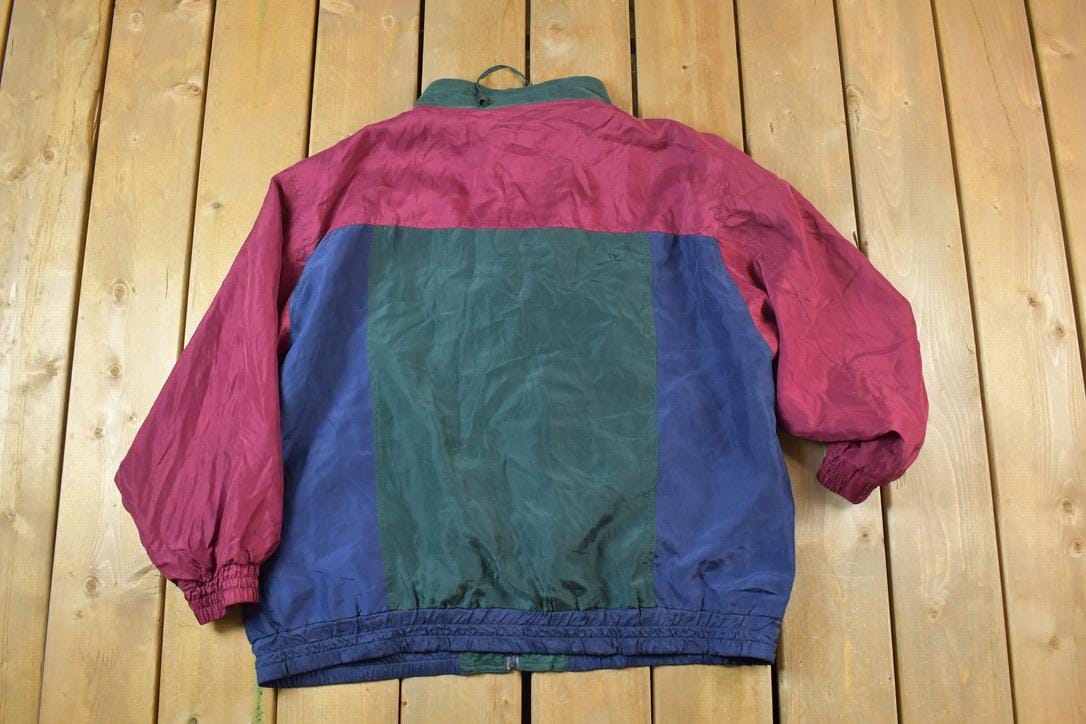 Vintage 1990s Silk Exchange Plus Full Zip Windbreaker Jacket