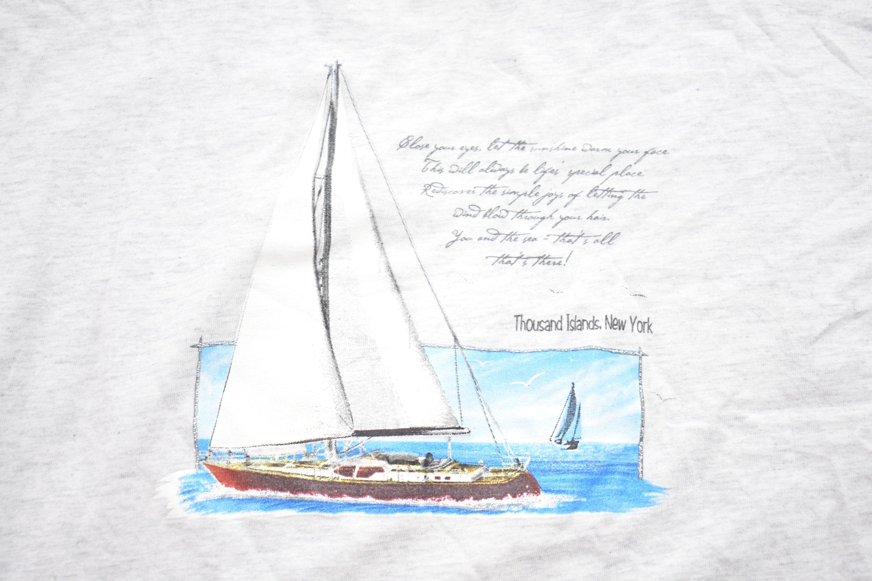 Vintage 1990s Thousand Islands New York Graphic T-Shirt
