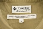 Vintage 1990s Columbia Green Khaki Button Up Shirt