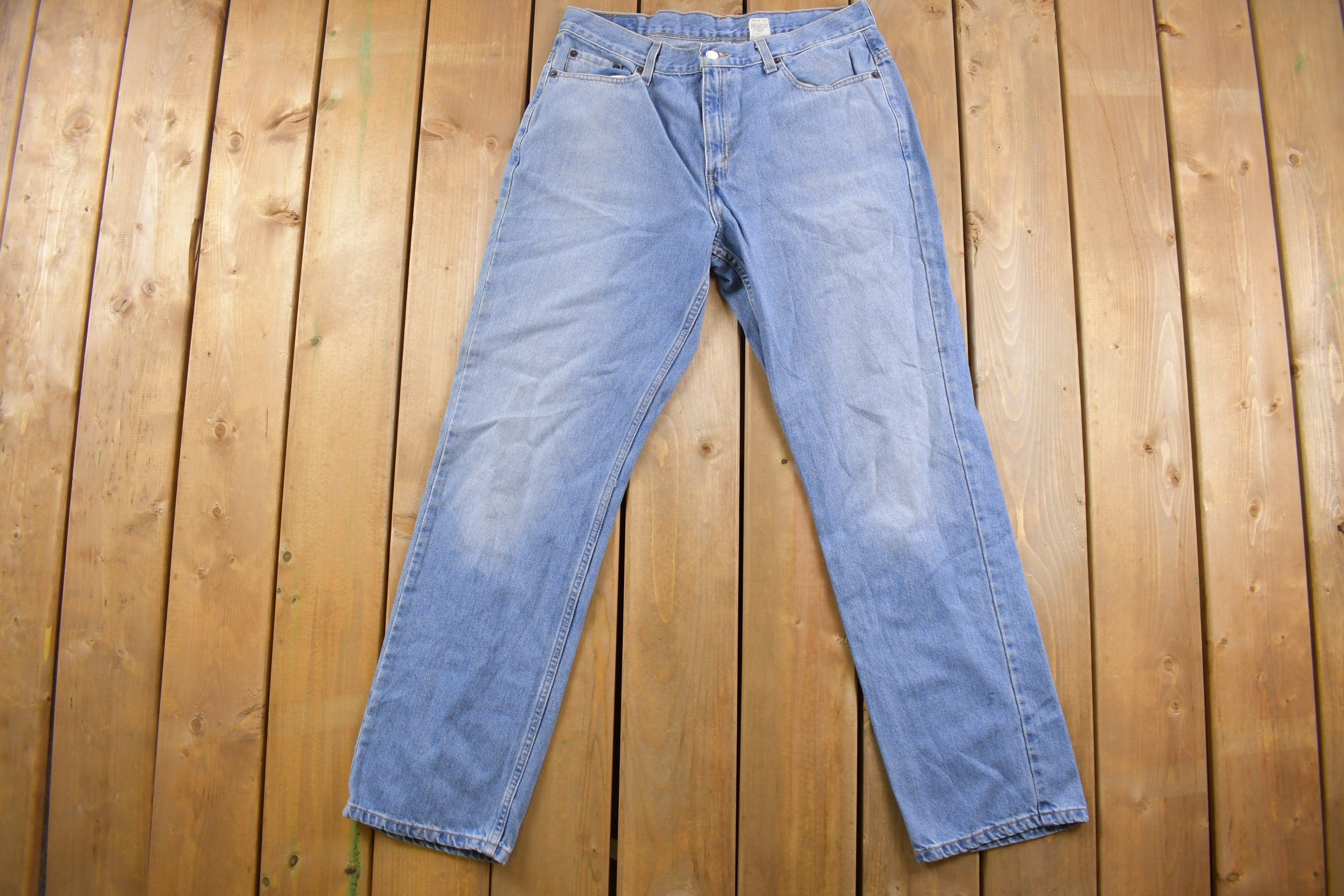 Vintage 1990s Levi's 505 Blank Red Tab Denim Jeans Size 34 x 31 / Vintage Denim / Streetwear / Jeans / Vintage Levi's