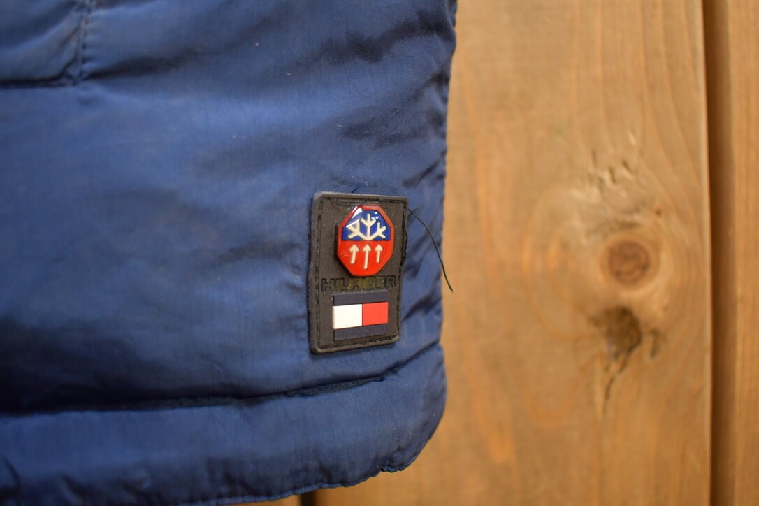 Vintage 1990s Tommy Hilfiger Color Block Goose Down Winter Puffer Jacket