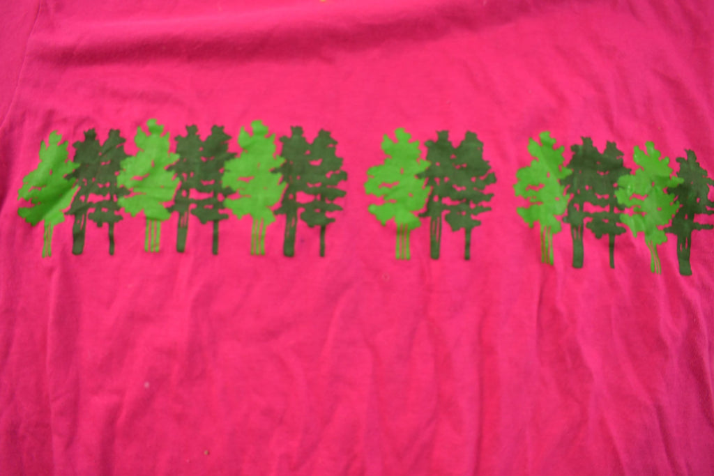 Vintage 1990s Artistic Trees Graphic T Shirt