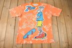 Vintage 1990s 7UP Soda Promo All Over Print Graphic T Shirt Size XL