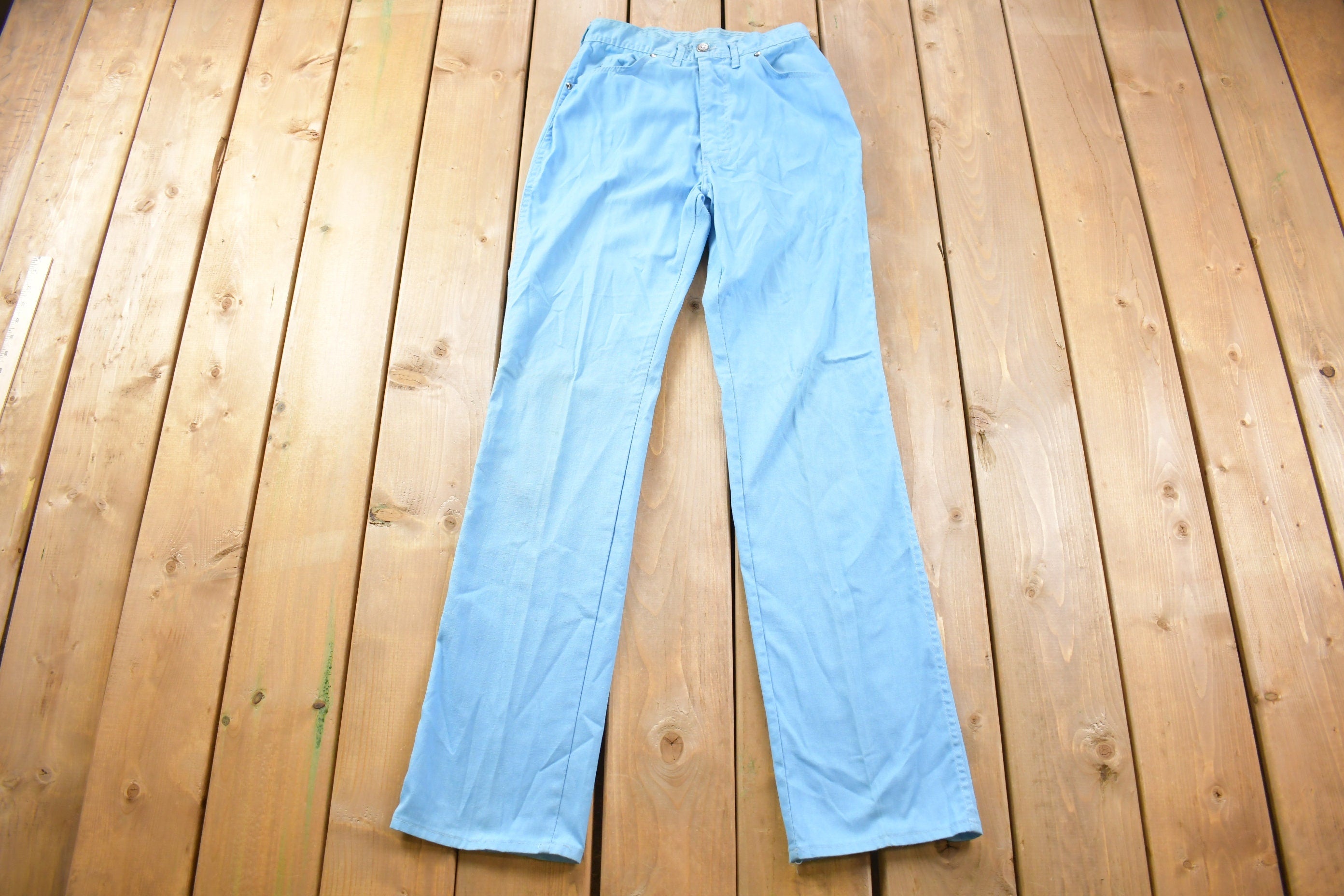 Vintage 1980s Funny Girl Light Wash Denim Jeans Size 26 x 33