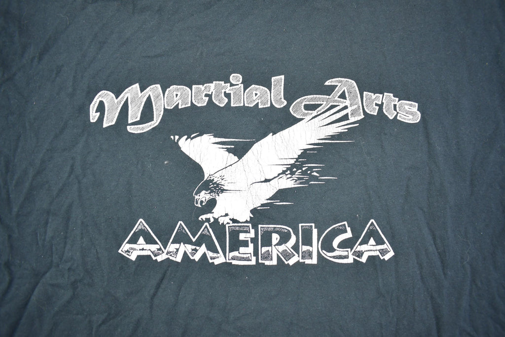 Vintage 1990s Martial Arts American Graphic T Shirt