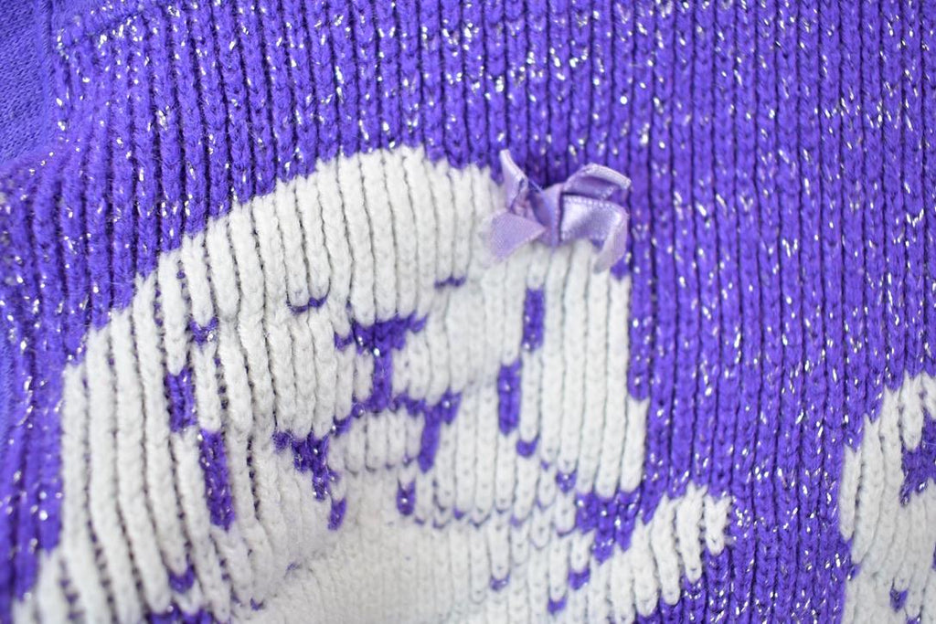 Vintage 1990s Retro Action Cute Puppy knit Collared Sweater