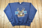 Vintage 1990s Big Buck Deer Outdoorsman Crewneck Sweatshirt