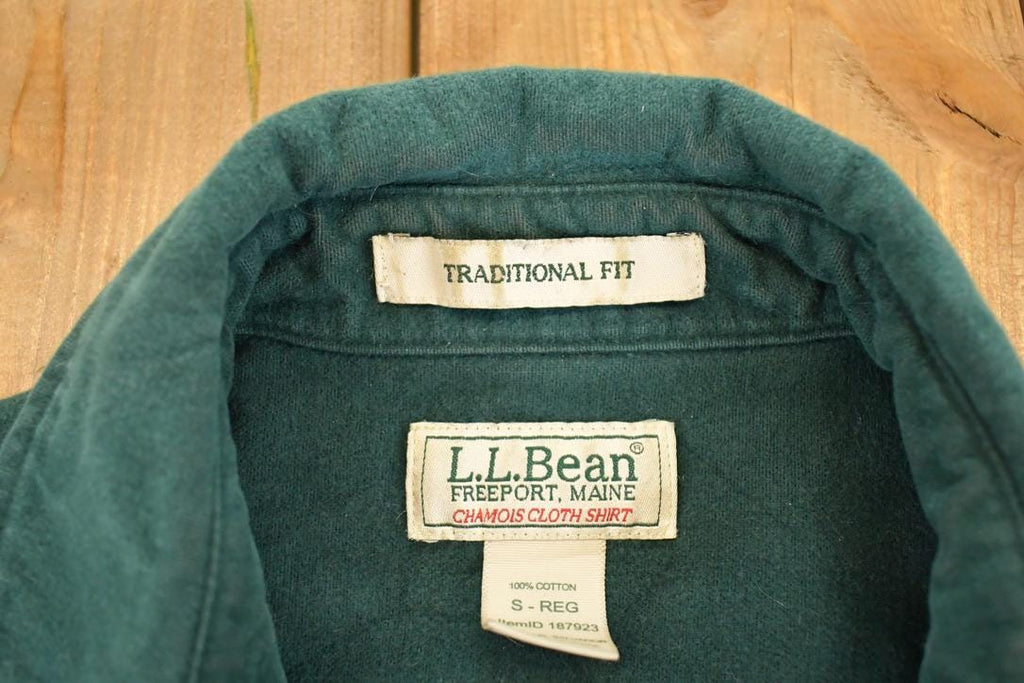 Vintage 1990s LL Bean Button Up Shirt Men's S / Rugged Button Up / 90's Outdoorsman Shirt