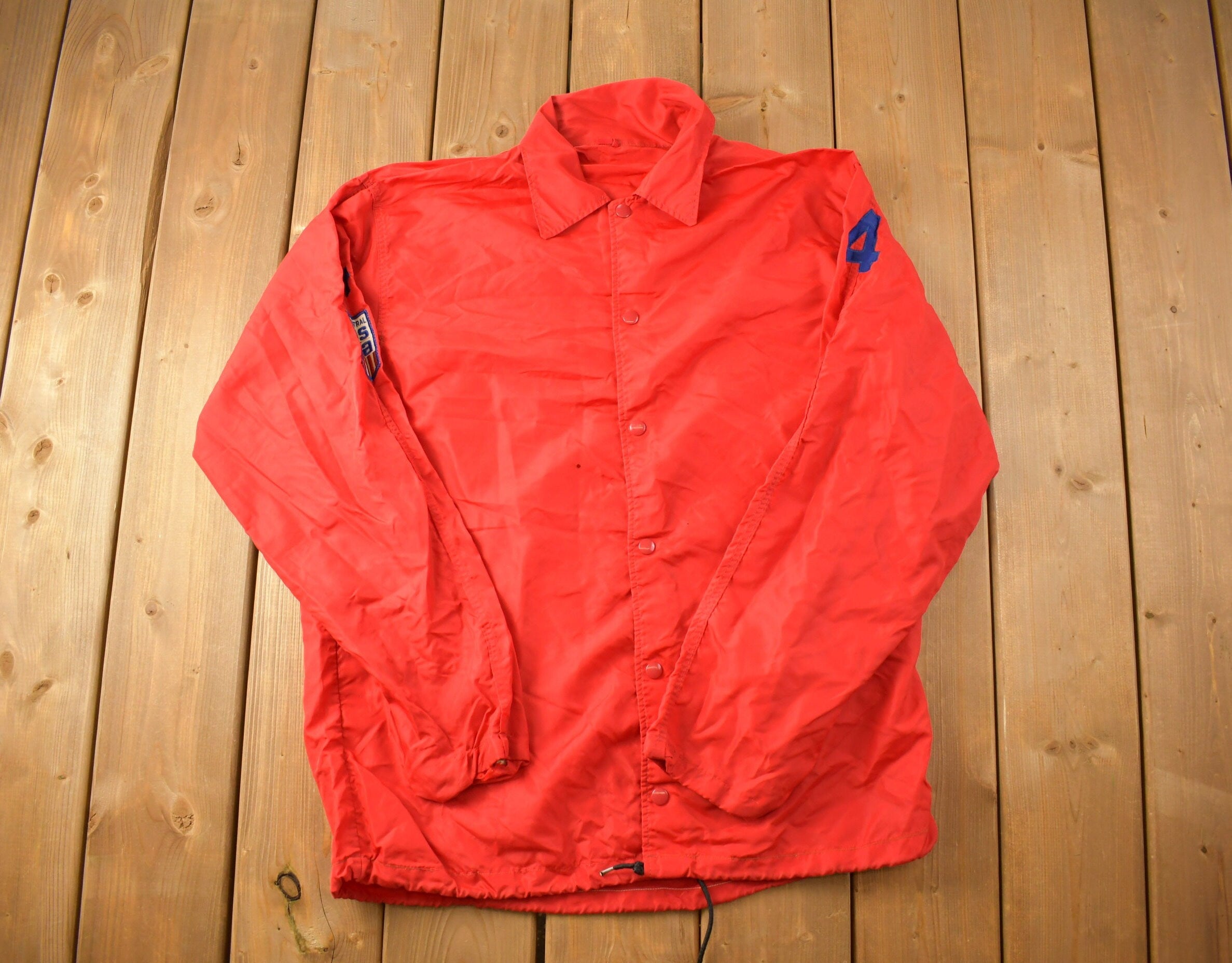 Vintage 1990s Central USA Red Button Up Jacket