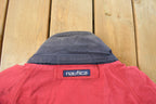 Vintage 1990s Nautica Navigation Reversible Fleece Jacket Men's Medium/ Embroidered Logo / Athletic Winter Sailing / Streetwear