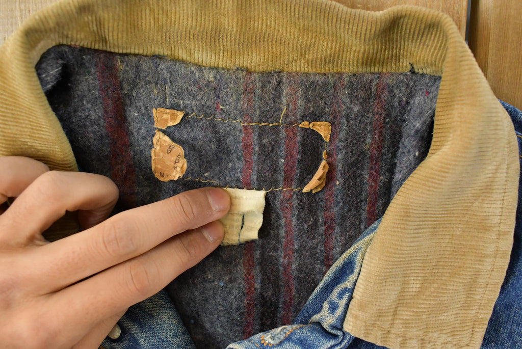 Vintage 1980s Wrangler Western Wear Blanket Lined Denim Jean Jacket Men's M