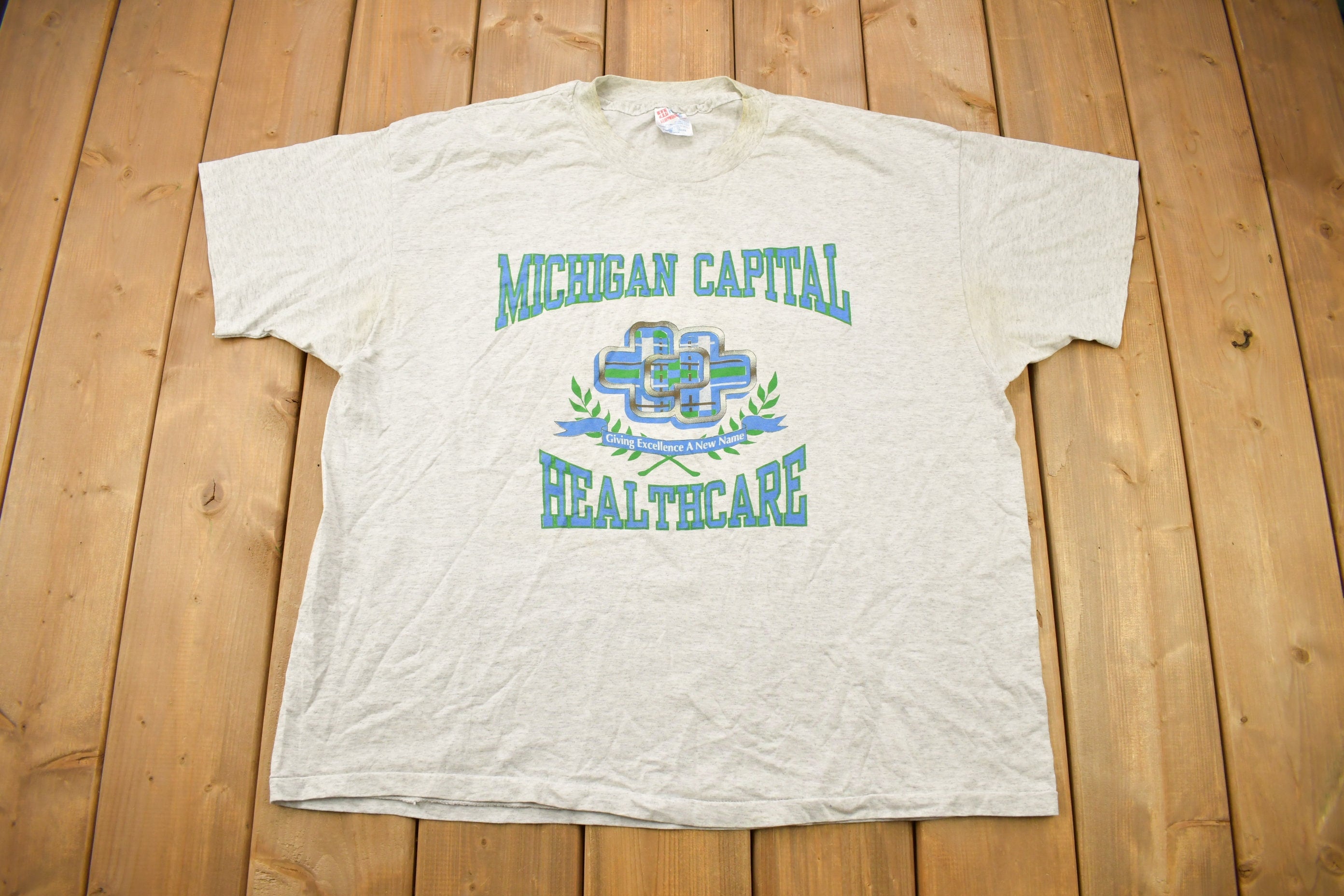 Vintage 1990s Michigan Capital Healthcare Graphic T Shirt