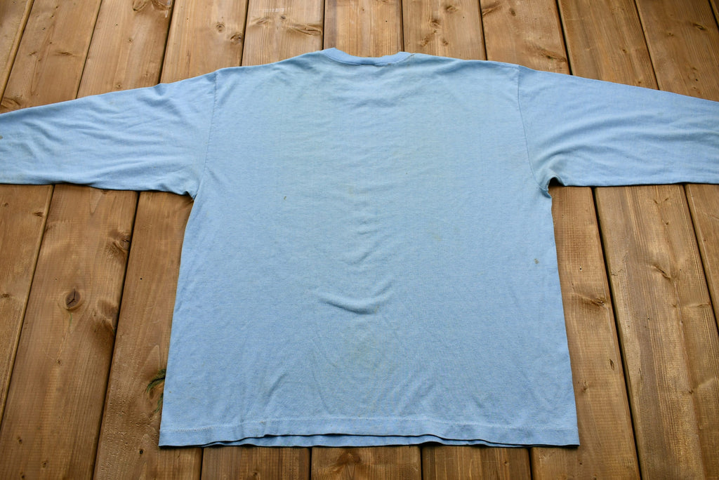 Vintage 1985 Laurence County Triathlon Distressed Long-Sleeve T-Shirt