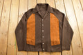 Vintage 1970s Leather Panelled Light Jacket Shirt