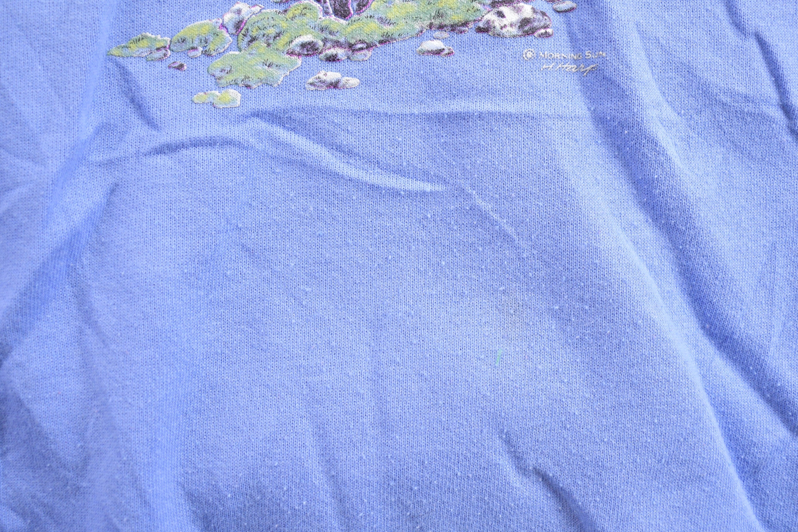 Vintage 1990s Morning Sun Butterfly Theme Collared Sweater