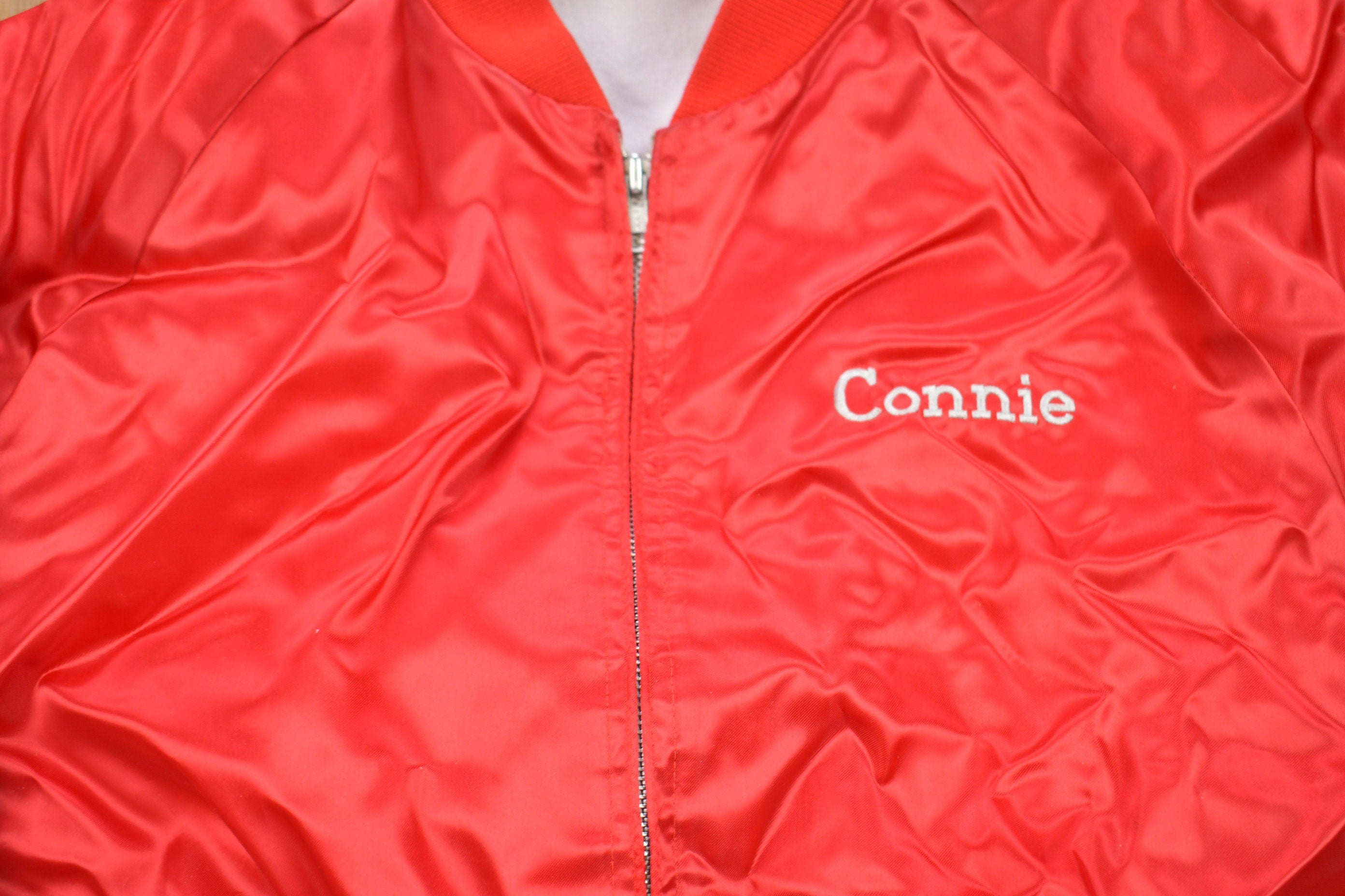Vintage 1990s Sailing Centre Satin Bomber Jacket