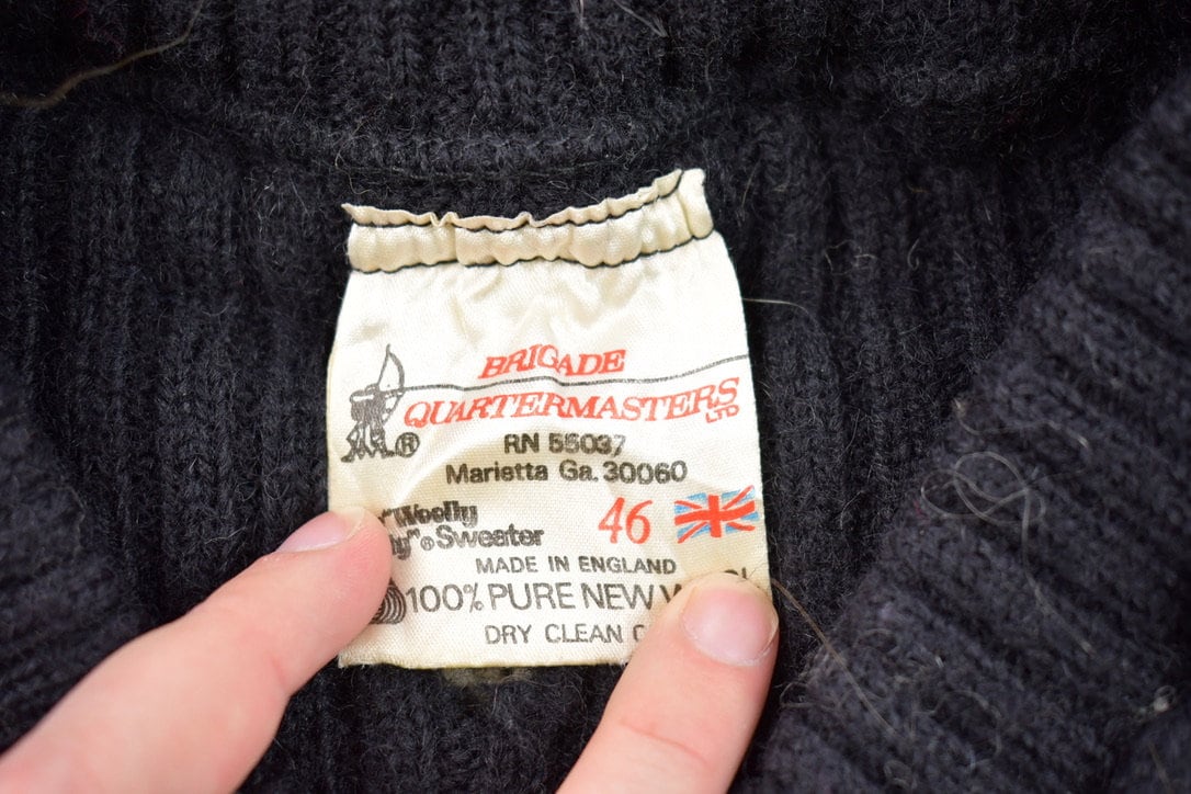 Vintage 1990s Brigade Quartermasters 100% Wool Knit Sweater