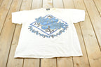 Vintage 1990s Body Wrappers Blue Flower T-Shirt Mens XL
