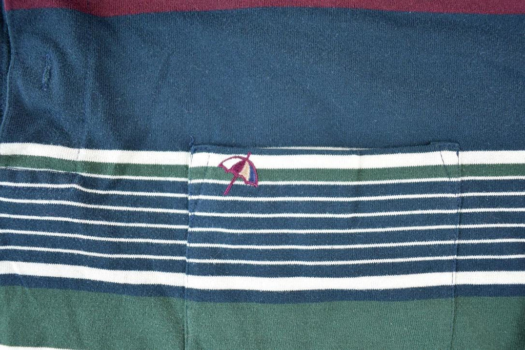 Vintage 1990s Arnold Palmer Striped Button Up Sweatshirt Made In USA