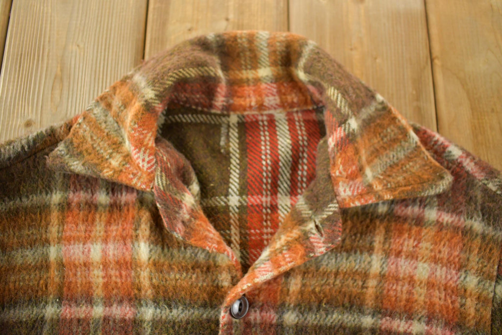 True Vintage 1960s Wool Flannel Button Up Shirt Jacket
