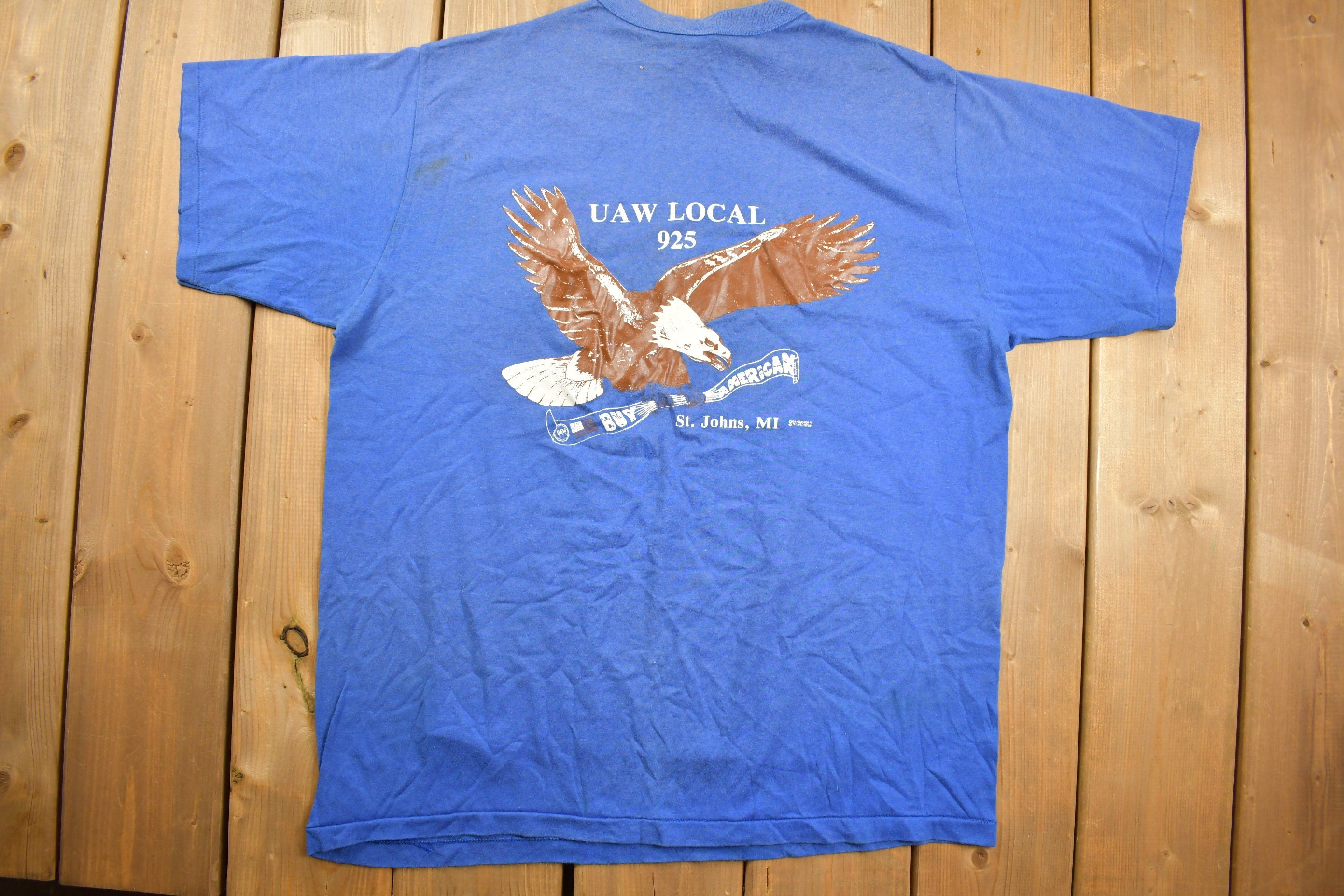 Vintage 1980s UAW Local 925 St Johns Graphic T Shirt