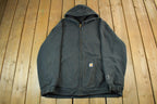 Vintage 2000s Distressed Carhartt Zip Up Thermal Hoodie Men's 3XL Tall