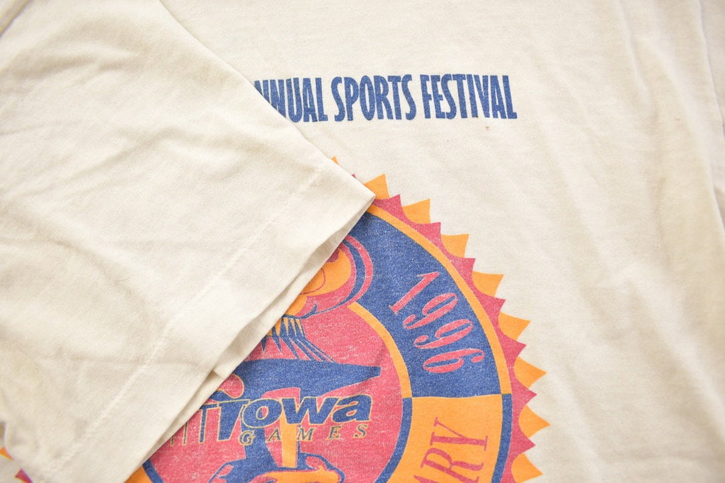 Vintage 1996 Iowa Games Annual Sports Festival Graphic T Shirt