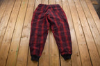 1950s Vintage Woolrich Red Plaid Trousers 37 x 30