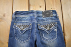 Vintage Y2K Miss Me Bedazzled Low Rise Jeans Size 26x32