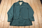 Vintage 1970s Levi's Panatela Tops Western Style Dark Green Button Up Shirt Made in USA Size XL