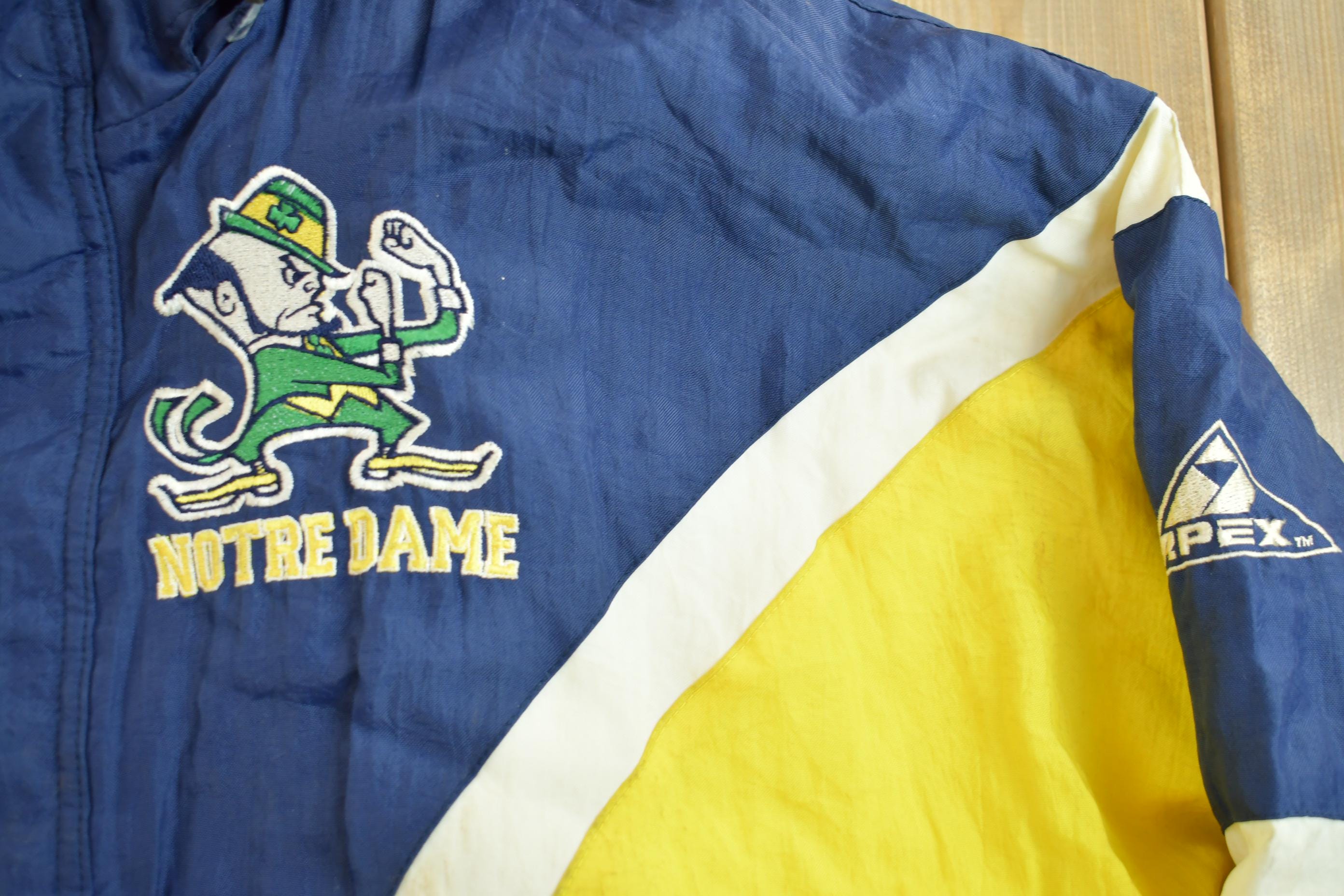 Vintage 1990s Apex One University of Notre Dame Fighting Irish Collegiate Puffer Jacket