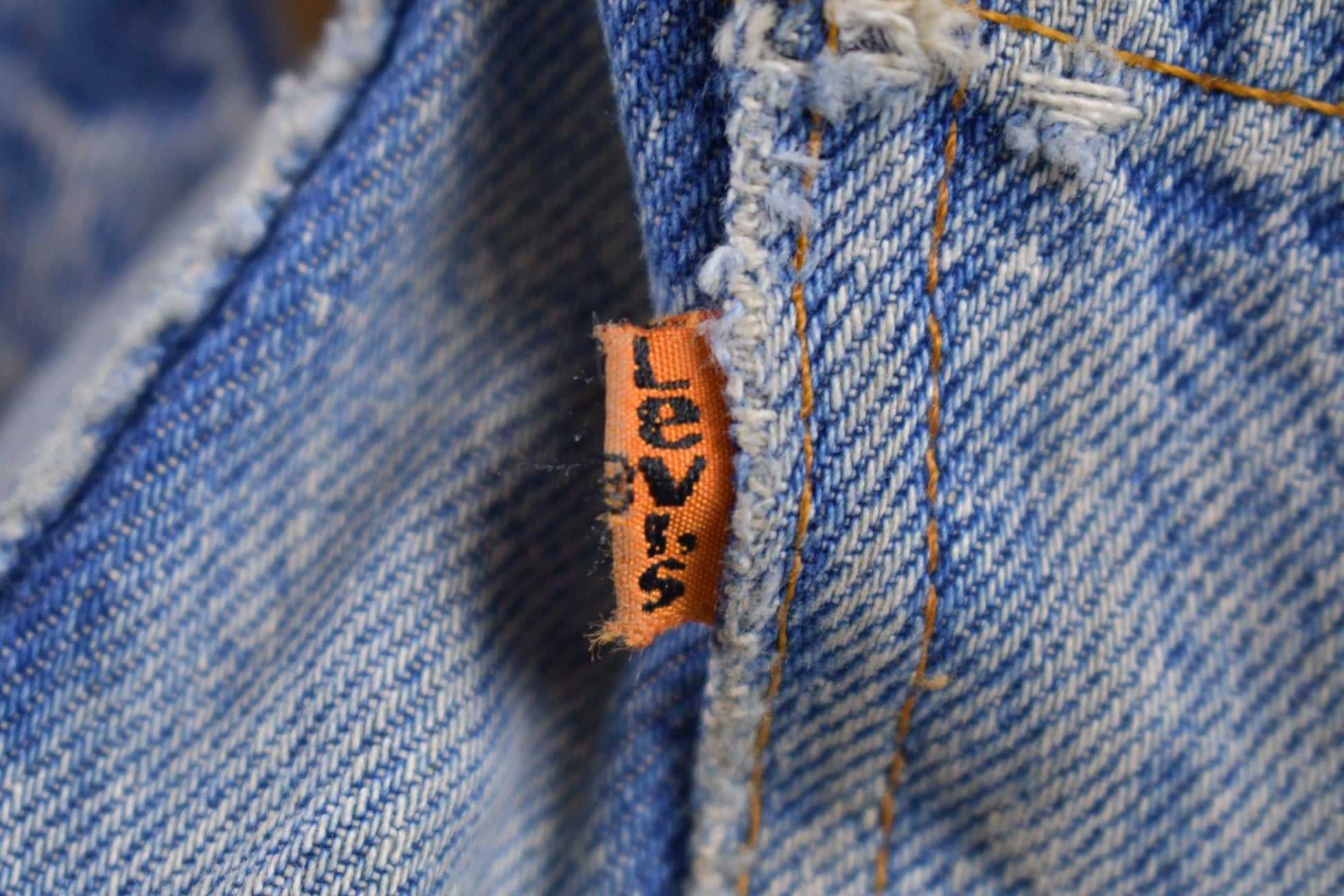 Vintage 1980s Levi's Orange Tab Jeans Size 35 x 31.5