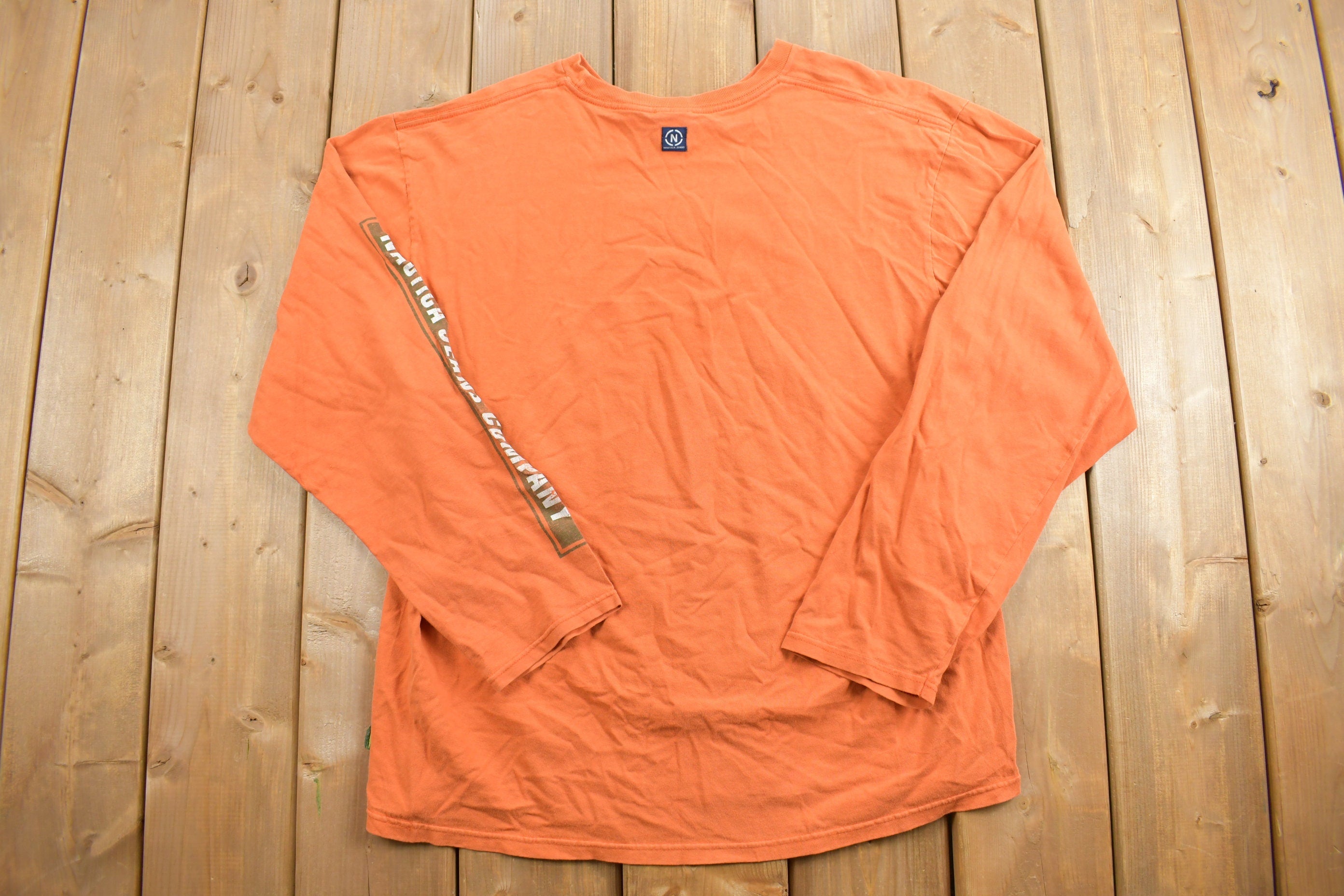 Vintage 1990s Nautica Jeans Company Graphic Long Sleeve T Shirt