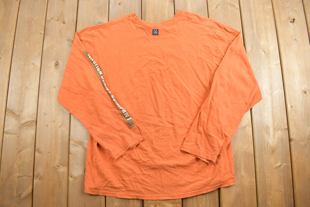 Vintage 1990s Nautica Jeans Company Graphic Long Sleeve T Shirt / Embossed / 90s / Streetwear Fashion / Vintage Nautica
