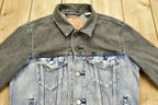 Vintage 1990s Levi's 2 Tone Patch Work Denim Jean Jacket