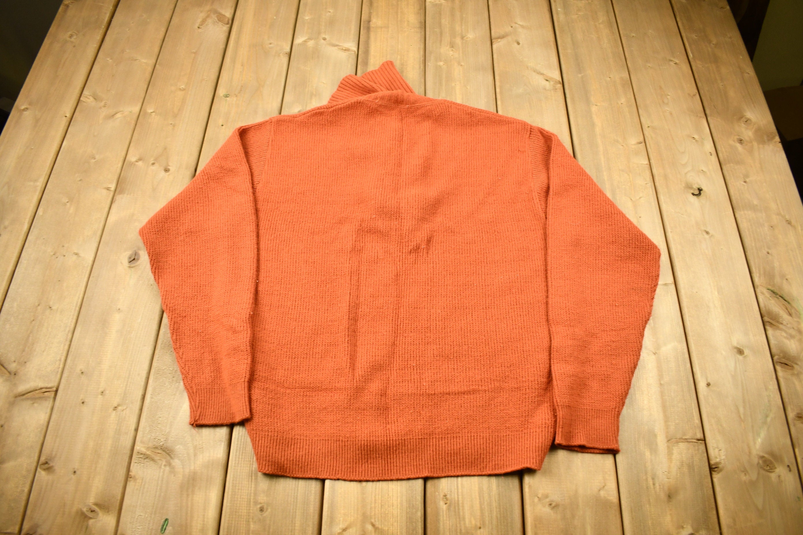 Vintage 1970s Heritage Sportswear Knitted Quarter Button Sweater