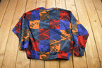 Vintage 1990s K-WAY Aztec Graphic Fleece Sweater