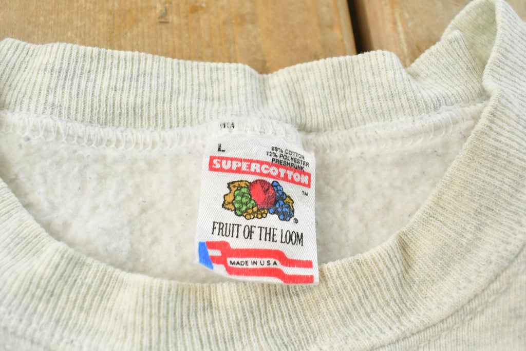 Vintage 1990s Fruit of the Loom Supercotton UDCS Heavyweight Embroidered Crewneck Sweatshirt Men's L