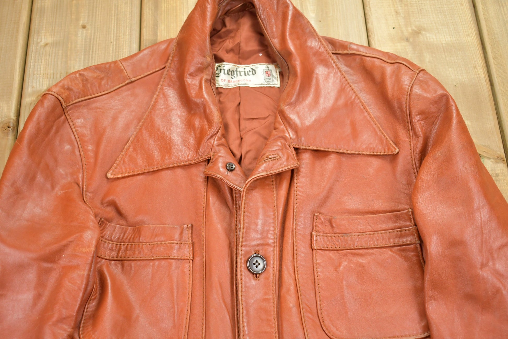 Vintage 1970s Siegfried Of Barcelona Leather Jacket