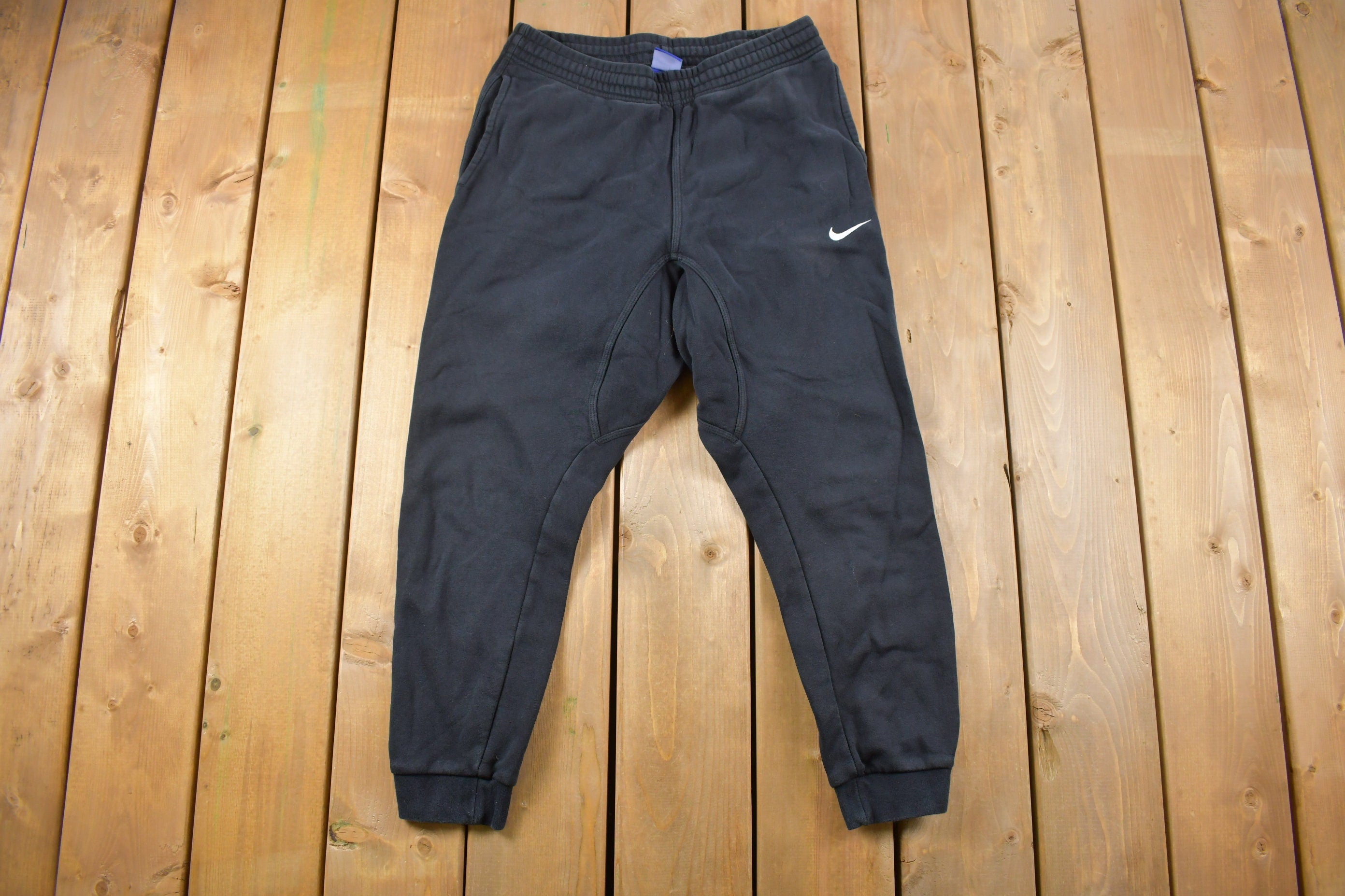 Vintage Y2K Nike Swoosh Black Dri-FIT Sweatpants Size M