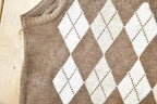 Vintage 1980s Cooper A Great Canadian Knit Argyle Pattern Crewneck Sweater Vest Mens M